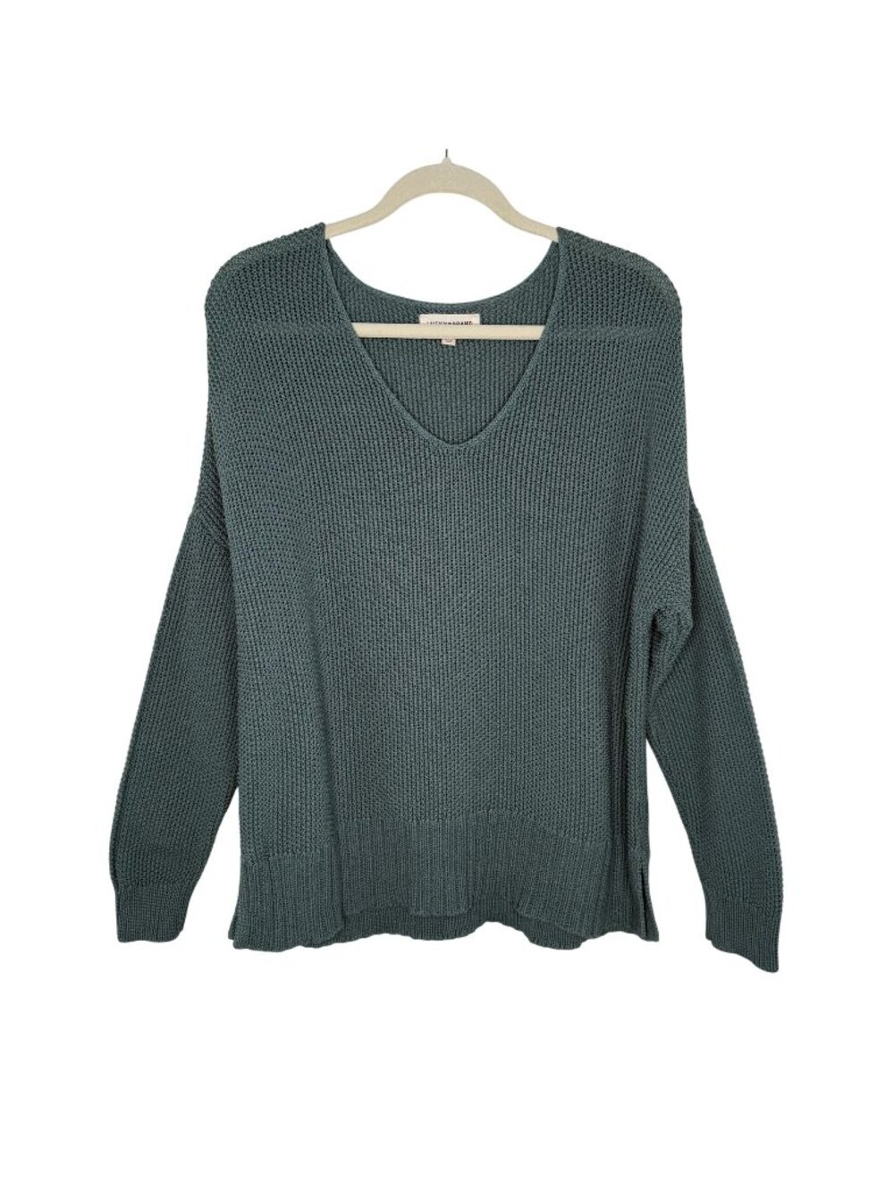 Lucky Brand Blue/Green V-Neck Knit Sweater, L